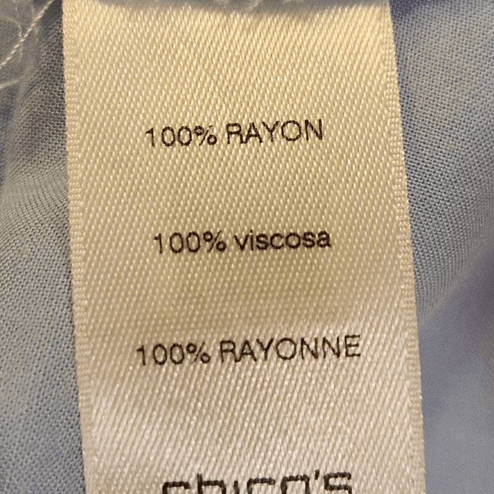 Chico's Light Blue Button Down Pleated Pocket Shirt Size 2 (Large) 7124 - Picture 4 of 6